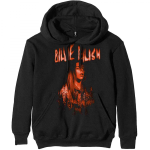 Billie Eilish - Unisex Pullover Hoodie: Spooky Logo i gruppen MERCH hos Bengans Skivbutik AB (4414464r)