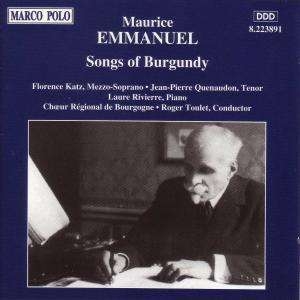 Emmanuel Maurice - Songs Of Burgundy i gruppen CD / Klassiskt hos Bengans Skivbutik AB (2008165)