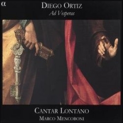 Ortiz/ Cantar Lantano Ensemble - Vespers By Diego Ortiz i gruppen Externt_Lager / Naxoslager hos Bengans Skivbutik AB (2010198)