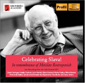 Various - Celebrating Slava Rostropovich i gruppen Externt_Lager / Naxoslager hos Bengans Skivbutik AB (2010713)