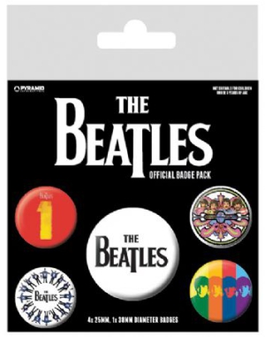 The Beatles - The Beatles (Black) Badge Pack Pin i gruppen VI TIPSAR / Tips Merch hos Bengans Skivbutik AB (2988064)
