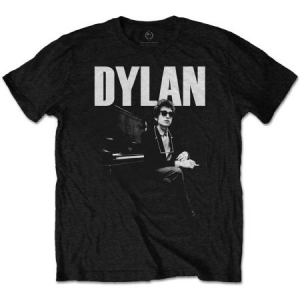 Bob Dylan - Bob Dylan Men's Tee: At Piano i gruppen CDON - Exporterade Artiklar_Manuellt / T-shirts_CDON_Exporterade hos Bengans Skivbutik AB (3619727r)