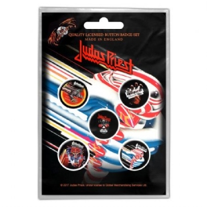 Judas Priest - Button Badge Pack: Turbo i gruppen CDON - Exporterade Artiklar_Manuellt / Merch_CDON_exporterade hos Bengans Skivbutik AB (3779653)
