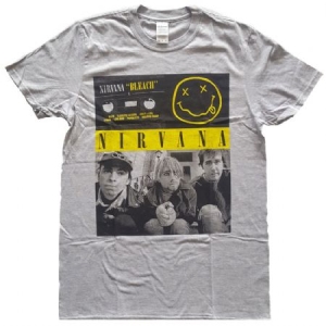 Nirvana - Nirvana Unisex Tee : Bleach Cassettes i gruppen MERCH / T-Shirt / Sommar T-shirt 23 hos Bengans Skivbutik AB (4063585r)