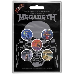 Megadeth - Vic Rattlehead Button Badge Pack i gruppen MERCHANDISE / Accessoarer / Hårdrock hos Bengans Skivbutik AB (4168413)