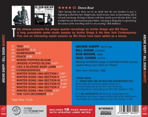 Shepp Archie & Bill Dixon -Quartet- - Archie Shepp & Bill Dixon Quartet i gruppen CD / Jazz hos Bengans Skivbutik AB (4219775)