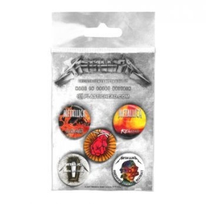 Metallica - Button Badge Set Albums 1996-2016 i gruppen CDON - Exporterade Artiklar_Manuellt / Merch_CDON_exporterade hos Bengans Skivbutik AB (4231089)