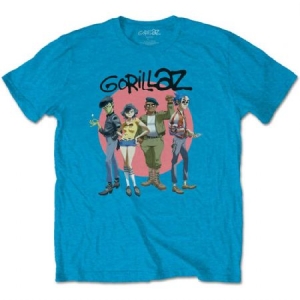Gorillaz - Gorillaz Unisex T-Shirt: Group Circle Rise i gruppen CDON - Exporterade Artiklar_Manuellt / T-shirts_CDON_Exporterade hos Bengans Skivbutik AB (4235545r)
