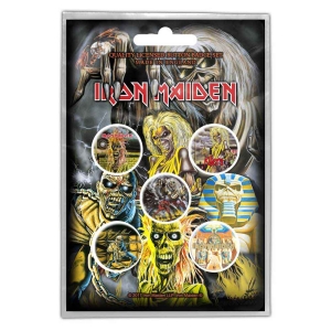 Iron Maiden - Early Albums Button Badge Pack i gruppen MERCHANDISE / Accessoarer / Hårdrock hos Bengans Skivbutik AB (4271711)