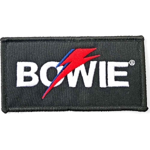 David Bowie - Flash Logo Woven Patch i gruppen MERCHANDISE / Merch / Pop-Rock hos Bengans Skivbutik AB (4400560)