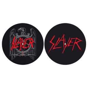 Slayer - Eagle/Scratched Logo Slipmat Pair i gruppen MERCHANDISE / Merch / Hårdrock hos Bengans Skivbutik AB (4400938)
