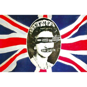Sex Pistols - God Save The Queen Textile Poster i gruppen MERCHANDISE / Merch / Punk hos Bengans Skivbutik AB (4408522)