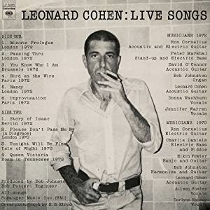 Cohen Leonard - Live Songs i gruppen VI TIPSAR / Klassiska lablar / Sundazed / Sundazed Vinyl hos Bengans Skivbutik AB (491236)