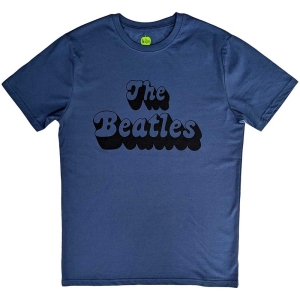 The Beatles - Text Logo Shadow Uni Denim    i gruppen MERCH / T-Shirt / Rockoff_Nya April24 hos Bengans Skivbutik AB (5519229r)