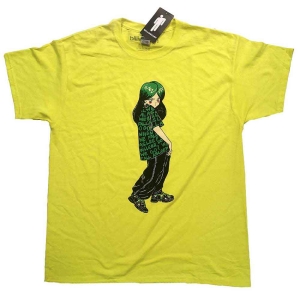 Billie Eilish - Anime Billie Uni Green    i gruppen MERCH / T-Shirt / Rockoff_Nya April24 hos Bengans Skivbutik AB (5529473r)