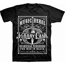Johnny Cash - Music Rebel Uni Bl    i gruppen MERCHANDISE / T-shirt / Country hos Bengans Skivbutik AB (5529790r)