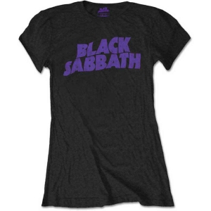 Black Sabbath - Packaged Vtge Wavy Logo Lady Bl    i gruppen MERCH / T-Shirt / Rockoff_Nya April24 hos Bengans Skivbutik AB (5530700r)