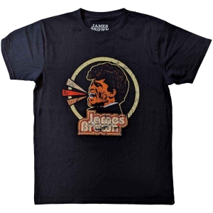 James Brown - Circle & Logo Uni Bl    i gruppen MERCH / T-Shirt / Rockoff_Nya April24 hos Bengans Skivbutik AB (5532673r)