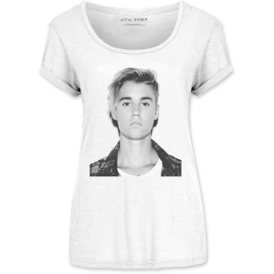 Justin Bieber - Love Yourself Scoop Neck Lady Wht    i gruppen MERCH / T-Shirt / Rockoff_Nya April24 hos Bengans Skivbutik AB (5532690r)