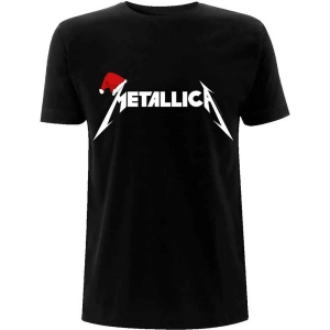 Metallica - Santa Hat Logo Uni Bl    i gruppen MERCH / T-Shirt / Rockoff_Nya April24 hos Bengans Skivbutik AB (5535002r)