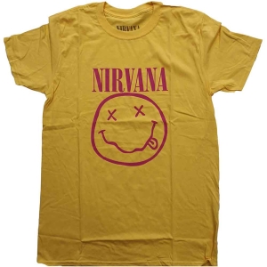 Nirvana - Pink Smiley Uni Yell    i gruppen MERCH / T-Shirt / Rockoff_Nya April24 hos Bengans Skivbutik AB (5535629r)