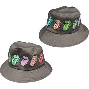 Rolling Stones - Multi Tongue Pattern Grey Bucket Hat:  i gruppen MERCHANDISE / Merch / Pop-Rock hos Bengans Skivbutik AB (5536579)