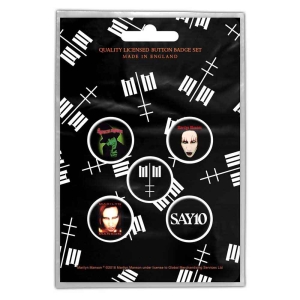 Marilyn Manson - Cross Logo Retail Packed Button Badge i gruppen MERCHANDISE / Merch / Hårdrock hos Bengans Skivbutik AB (5537469)