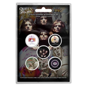 Queen - Early Albums Retail Packed Button Badge i gruppen MERCHANDISE / Merch / Pop-Rock hos Bengans Skivbutik AB (5537475)