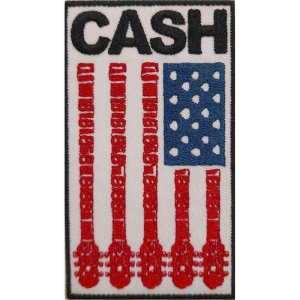 Johnny Cash - Flag Woven Patch i gruppen MERCHANDISE / Merch / Country hos Bengans Skivbutik AB (5538017)
