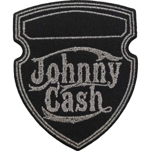 Johnny Cash - Metallic Shield Woven Patch i gruppen MERCHANDISE / Merch / Country hos Bengans Skivbutik AB (5538020)