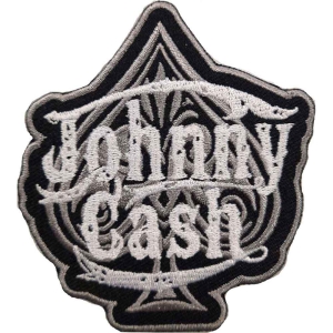 Johnny Cash - Spade Bl Woven Patch i gruppen MERCHANDISE / Merch / Country hos Bengans Skivbutik AB (5538021)