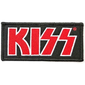 Kiss - Red Logo Woven Patch i gruppen MERCHANDISE / Merch / Hårdrock hos Bengans Skivbutik AB (5538042)