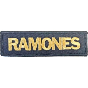 Ramones - Gold Logo Woven Patch i gruppen MERCHANDISE / Merch / Punk hos Bengans Skivbutik AB (5538331)