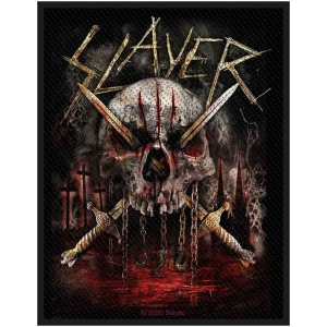 Slayer - Skull & Swords Standard Patch i gruppen MERCHANDISE / Merch / Hårdrock hos Bengans Skivbutik AB (5538432)