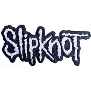 Slipknot - Cut-Out Logo Black Border Woven Patch i gruppen MERCHANDISE / Merch / Hårdrock hos Bengans Skivbutik AB (5538440)