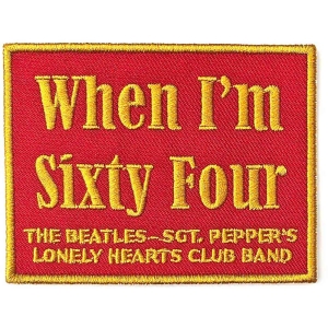 The Beatles - When I'm Sixty Four Woven Patch i gruppen MERCHANDISE / Merch / Pop-Rock hos Bengans Skivbutik AB (5538500)