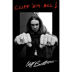 Metallica - Cliff 'Em All Textile Poster i gruppen MERCHANDISE / Merch / Hårdrock hos Bengans Skivbutik AB (5538738)