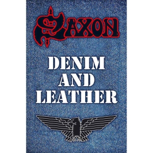 Saxon - Denim & Leather Textile Poster i gruppen MERCHANDISE / Merch / Hårdrock hos Bengans Skivbutik AB (5538765)