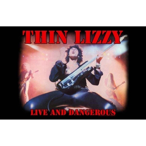 Thin Lizzy - Live And Dangerous Textile Poster i gruppen MERCHANDISE / Merch / Hårdrock hos Bengans Skivbutik AB (5538778)