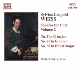 Weiss Silvius Leopold - Sonatas For Lute Vol 2 i gruppen Externt_Lager / Naxoslager hos Bengans Skivbutik AB (583975)