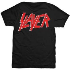 Slayer Classic Logo Men's Black T Shirt: Medium - T-shirt M i gruppen CDON - Exporterade Artiklar_Manuellt / T-shirts_CDON_Exporterade hos Bengans Skivbutik AB (2628856)