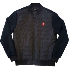 Rolling Stones - Classic Tongue Uni Bl Quilted Jacket: 