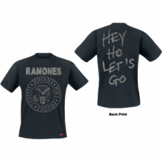 Ramones - Seal Hey Ho (Small) Unisex Back Print T-Shirt