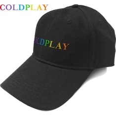 Coldplay - Rainbow Logo Bl Baseball C