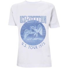 Led Zeppelin - Tour '75 Blue Wash Uni Wht   