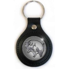 Pink Floyd - Pig Icon On Leather Keychain