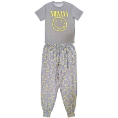 Nirvana - Yellow Smiley Uni Grey Pyjamas: