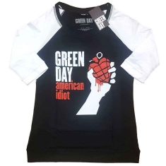 Green Day - American Idiot Lady Bl/Wht Raglan