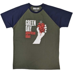 Green Day - American Idiot Uni Khaki/Navy Raglan