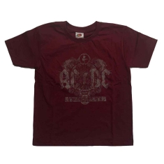 Ac/Dc - Black Ice Boys T-Shirt Maroon